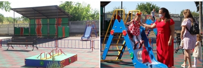 Детская игровая и спортивная площадка в детском саду в Хмельницкой области